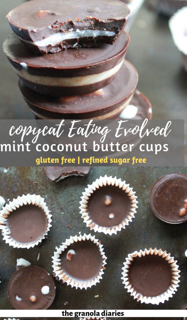 Healthy mint chocolate coconut butter cups, copycat eating evolved coconut butter cups! you will love these anti-oxidant rich, sugar-free MINT CHOCOLATE CUPS. Yum!