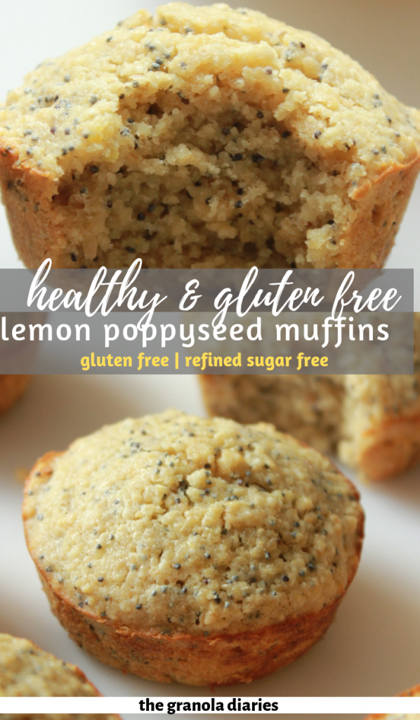 These muffins are fluffy, moist, lightly moist and a touch sour from the lemon. Most importantly, they come together in a matter of minutes, are super delicious, and are packed with nutrition! #glutenfree #lemonpoppyseed #muffins #dairyfree #sugarfree