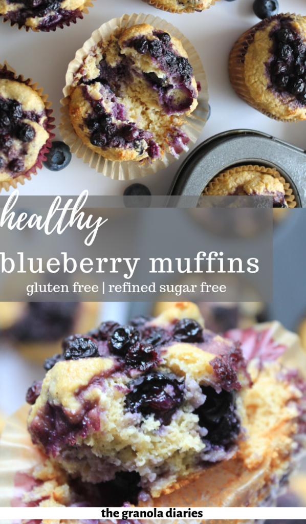 Thanks to the juicy blueberries, Greek yogurt, honey, eggs, and the applesauce, these healthy blueberry muffins are pretty moist. Add some oat flour to thicken up the batter, and you've got the easiest gluten free muffin recipe ever!