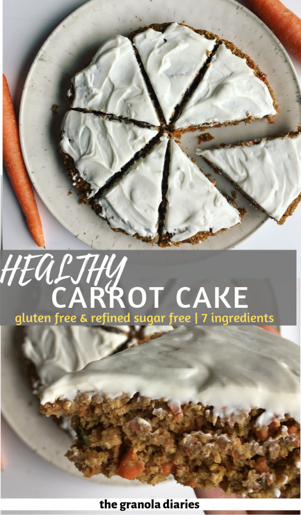 Healthified Carrot Cake Recipe - gluten free, refined sugar free, best healthy carrot cake. #glutenfree #sugarfree #highprotein #healthycarrotcake