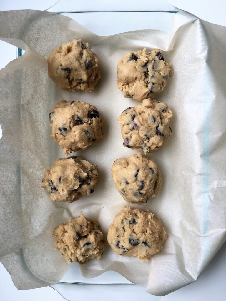 raw cookie dough balls